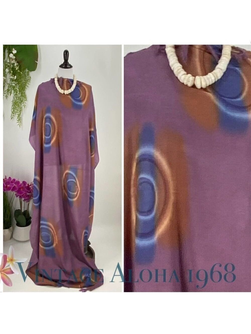 Purple Abstract Tie Dye SARONG Pareo Lavalava Beach Wrap Skirt Summer Scarf